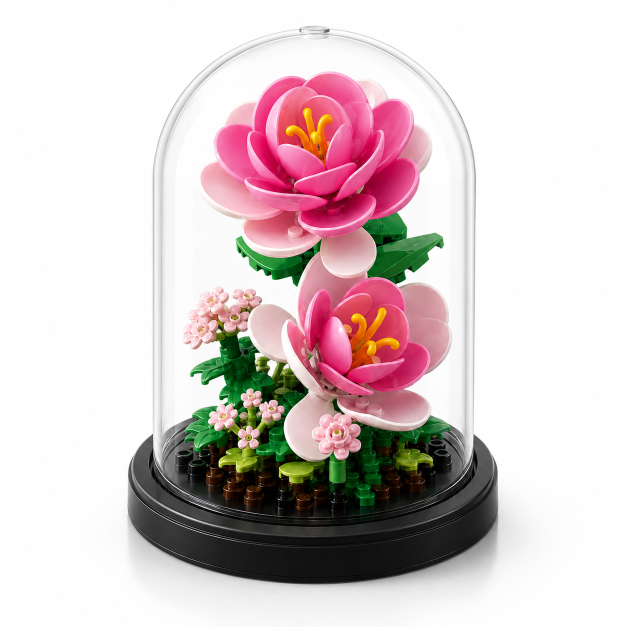 Pink Lotus Flower Dome Display (157 Pieces)