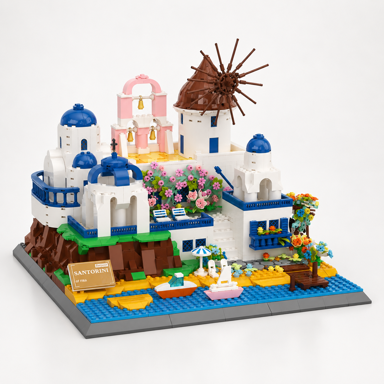 Santorini Island, Greece Building Set (1,372 Pieces)