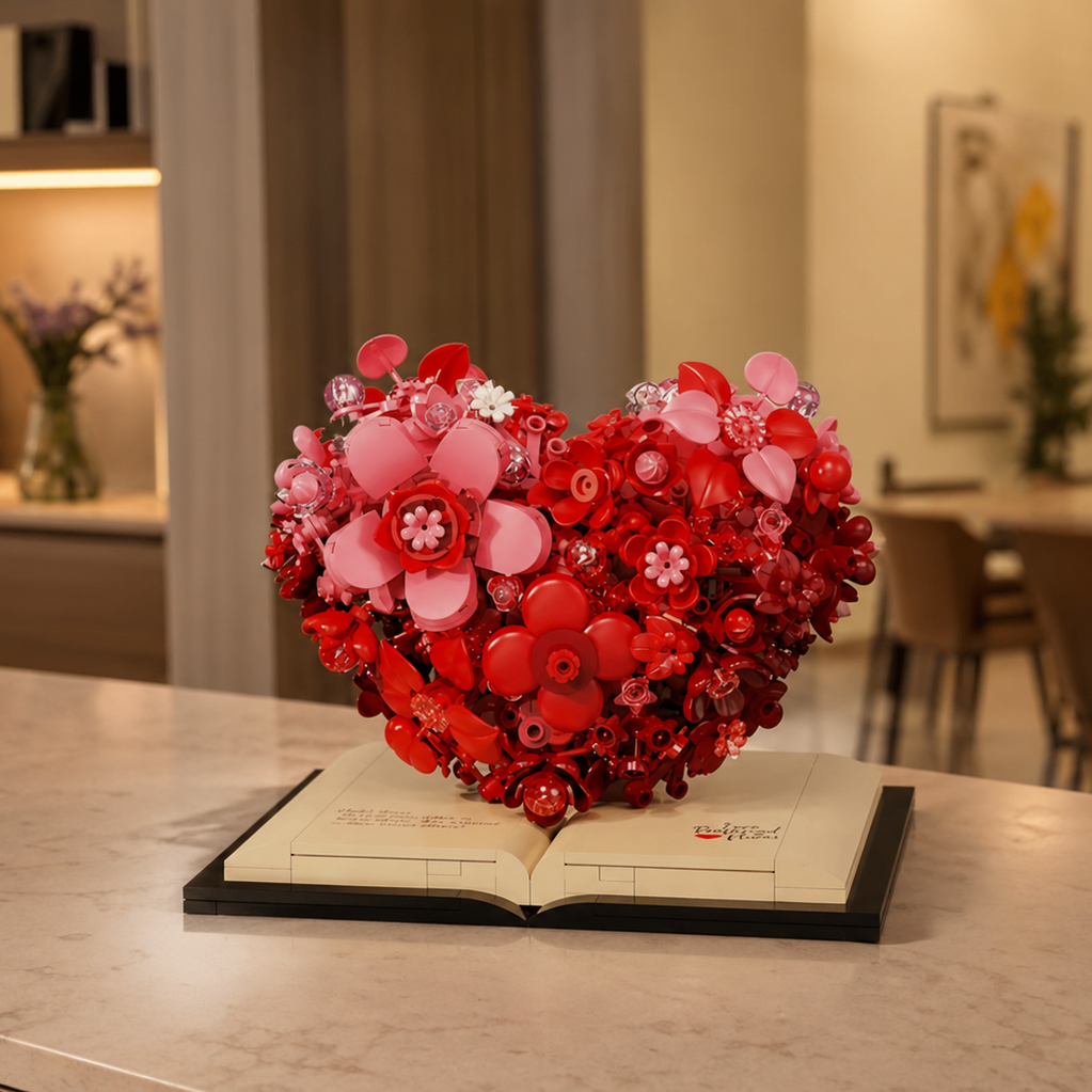 Romantic Floral Sculpture (768 Micro Pieces)