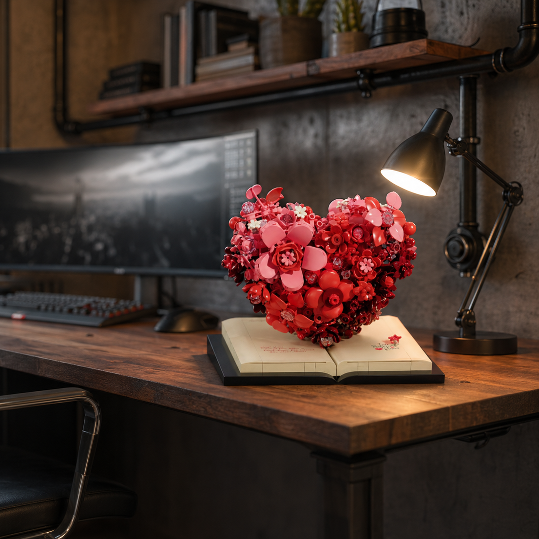 Romantic Floral Sculpture (768 Micro Pieces)