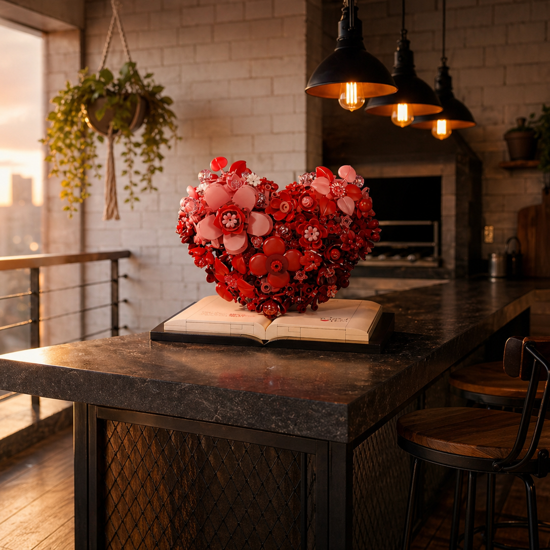 Romantic Floral Sculpture (768 Micro Pieces)