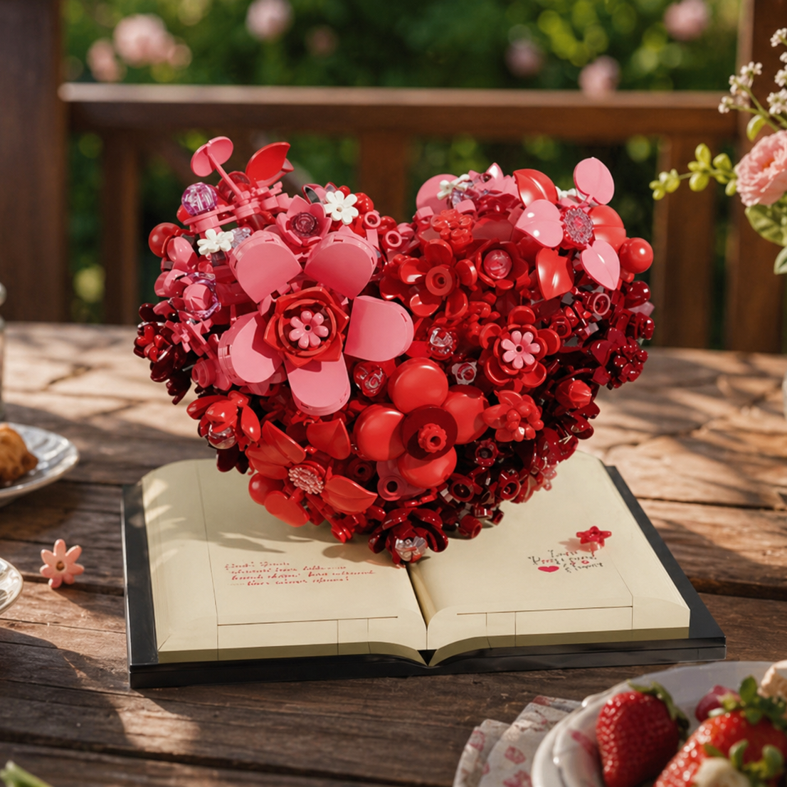 Romantic Floral Sculpture (768 Micro Pieces)