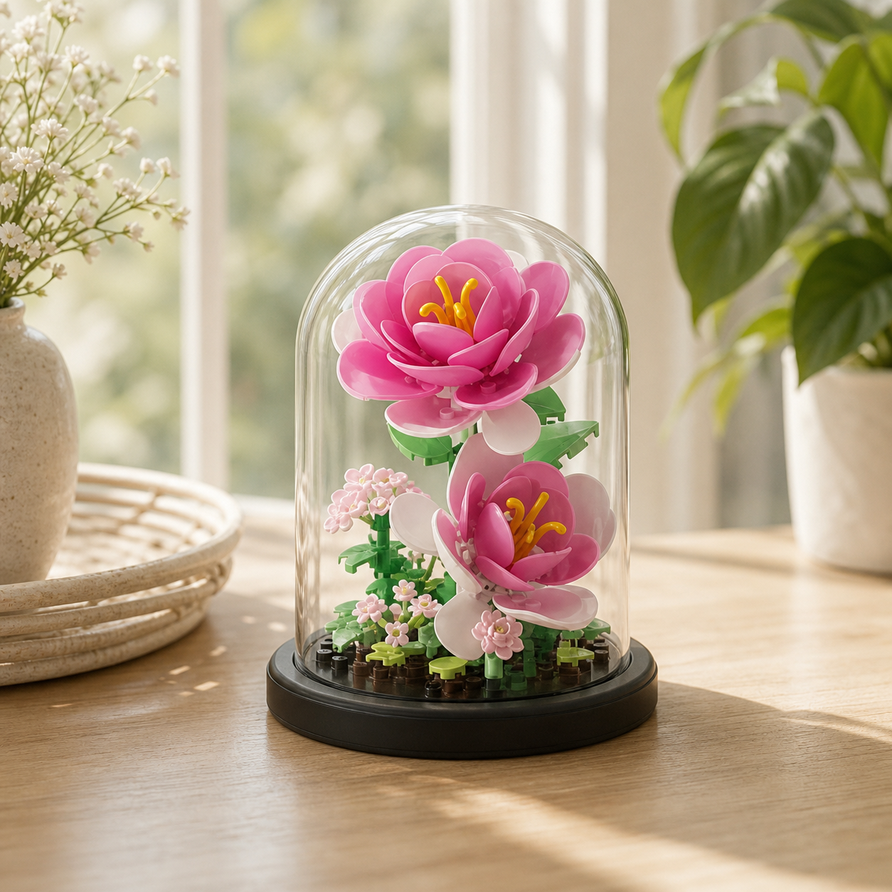 Pink Lotus Flower Dome Display (157 Pieces)