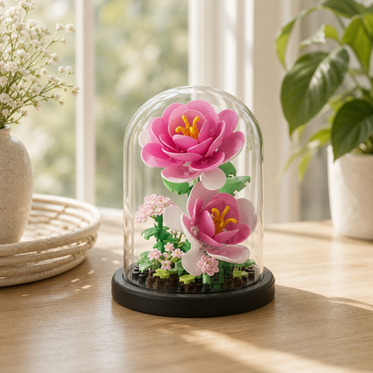 Pink Lotus Flower Dome Display (157 Pieces)