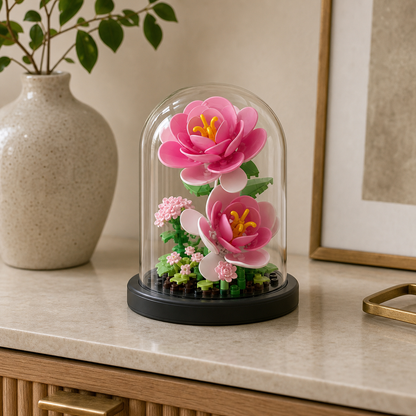 Pink Lotus Flower Dome Display (157 Pieces)