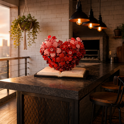Romantic Floral Sculpture (768 Micro Pieces)
