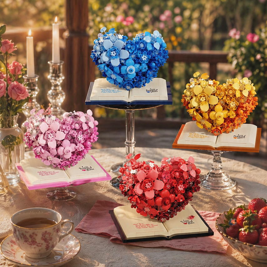 Romantic Floral Sculpture (768 Micro Pieces)